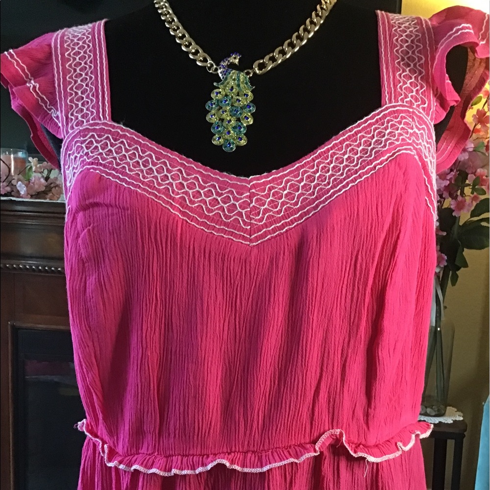 LOWEST 🌺 NWT TORRID 2X or 5X EMBROIDERED BABY DOLL TOP - Picture 2 of 13